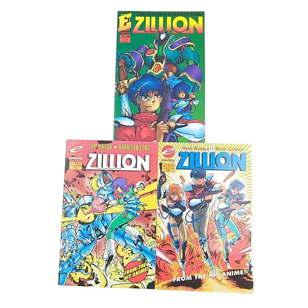 Zillion Comic Lot of 3 Issues #1 3 4 Eternity Modern Age Anime NM VF 1993